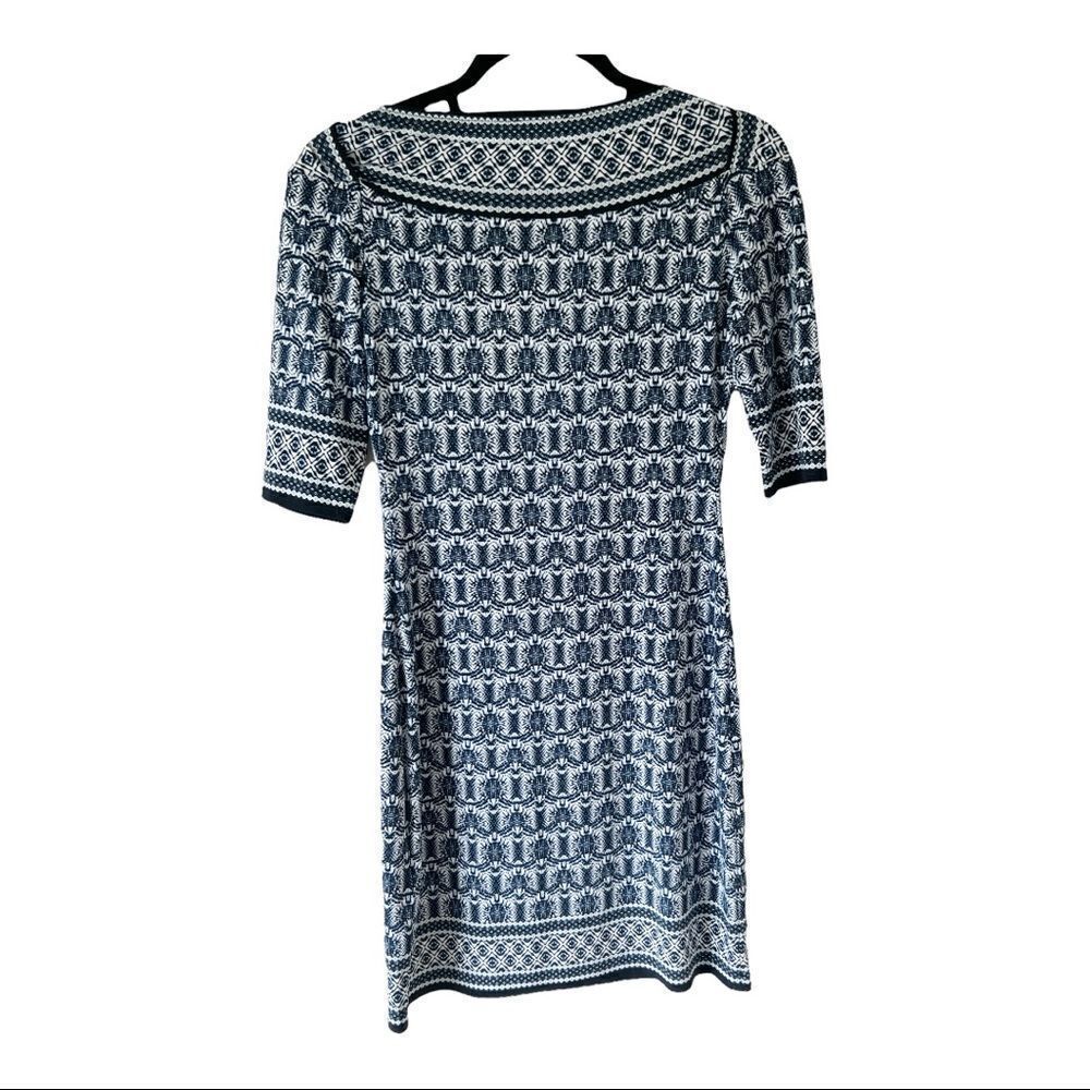 Max Studio Navy/White Sheath Dress Size Extra Small‎ - Picture 2 of 7